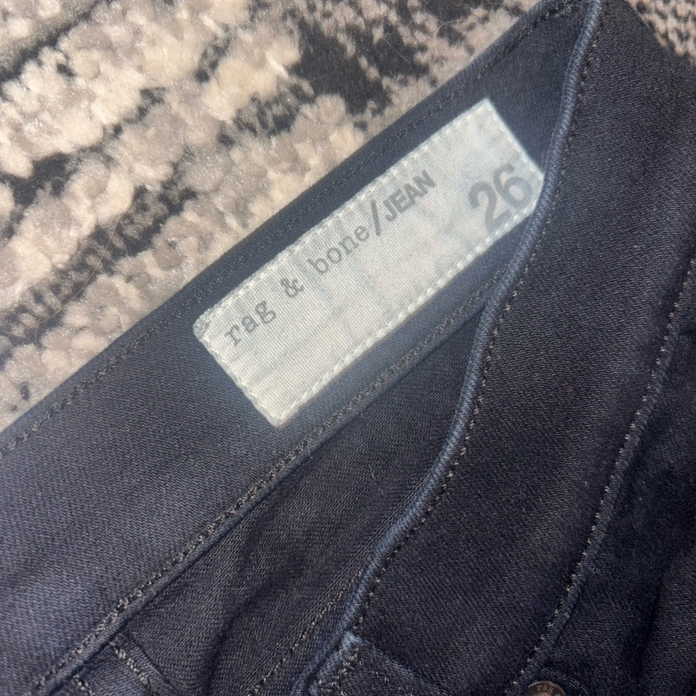 Rag & Bone Black Skinny Jeans with Full-Length Side Zippers - Picture 2 of 7